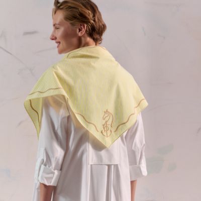 イエロー - レディス, スカーフ、ショール＆マフラー, カシミア